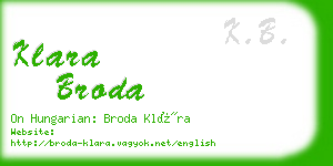 klara broda business card